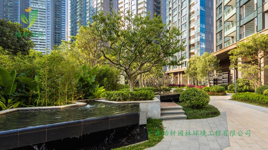 园林深圳博林天瑞小区绿化景观设计实景图