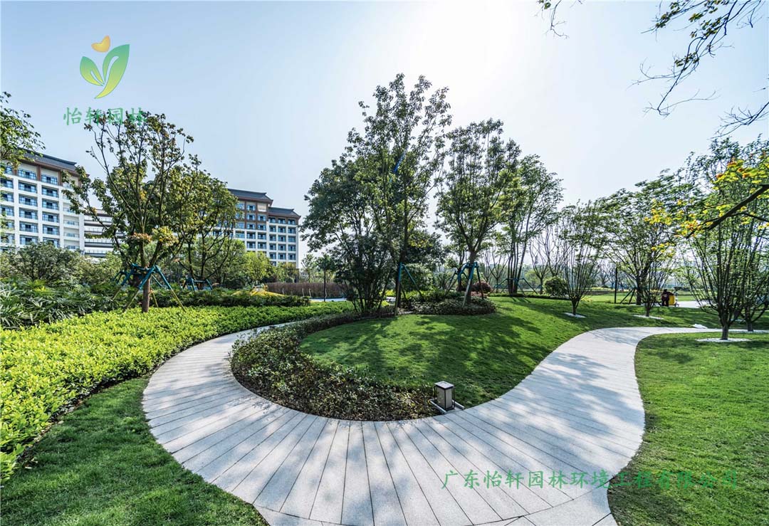 重庆融创文旅城酒店绿化工程实景图