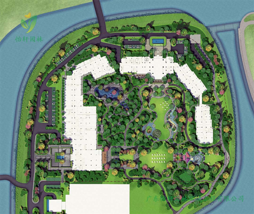 重庆融创文旅城酒店绿化工程平面图
